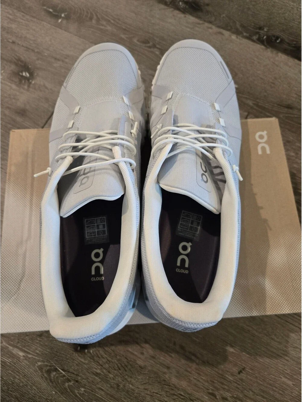 On Cloud 6 Glacier White 3MF10070070 Men's Size 13 Display Model Box